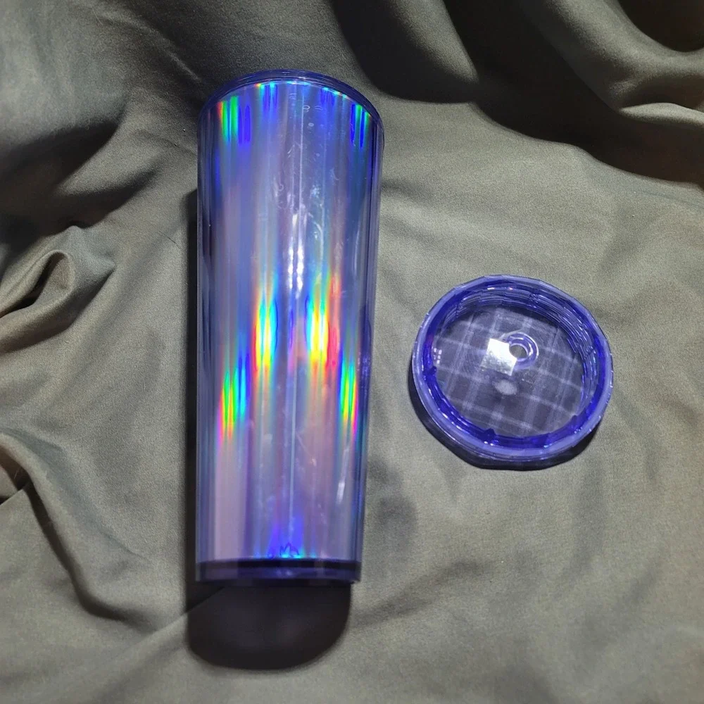 Starbucks‎ Cold Cup Tumbler Iridescent Blue Domed Studded 24oz Venti No Straw